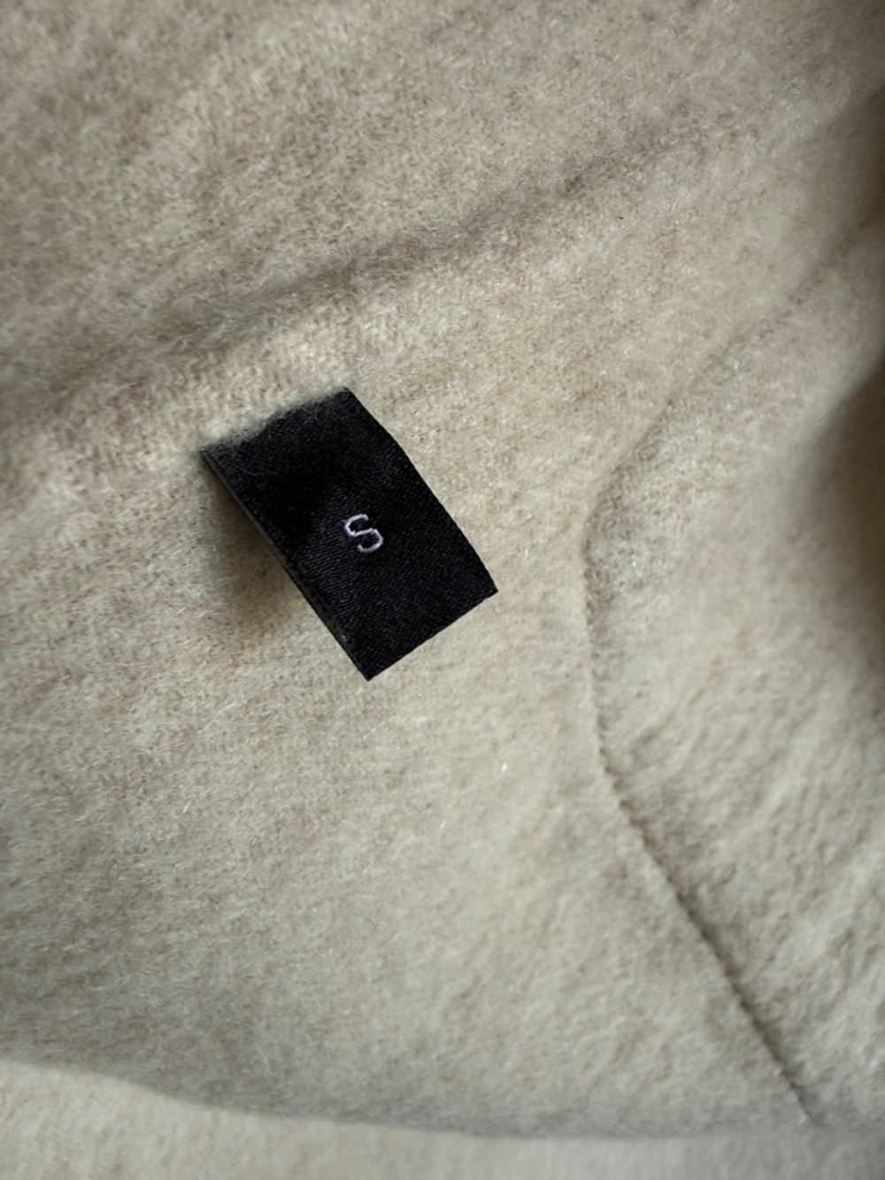 Theory wool & cashmere Beige Houndstooth Belted Robe Coat - Picture 5 of 9